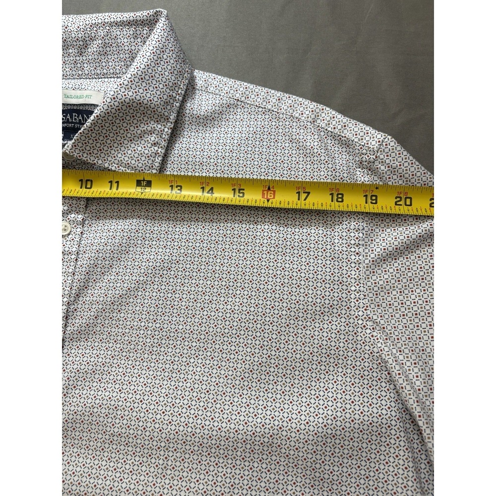 Jos. A. Bank Comfort Stretch Tailored Fit Short Sleeve Shirt - XL - Picture 4 of 10